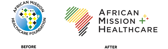 Branding African Mission Healthcare Logo Before After 1x