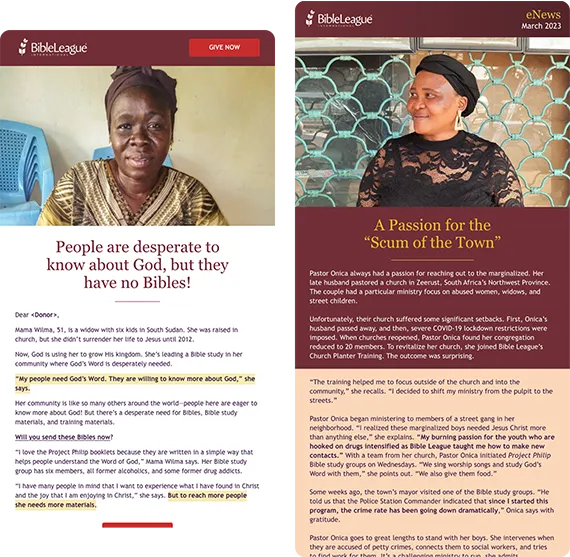 Campaigns Bible League Email 1x