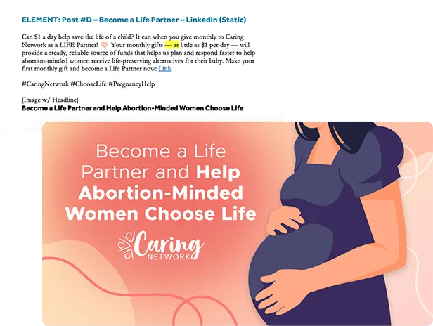 Copywriting Caring Network Increasing Impact 1x