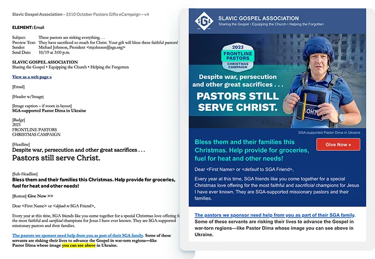 Copywriting Slavic Gospel Association Frontline Pastors 1x