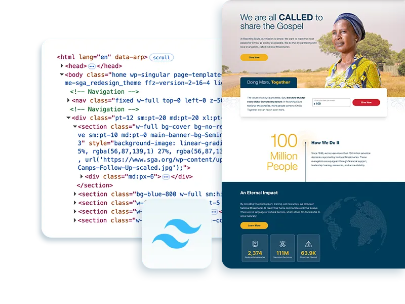Technical Development Card Reaching Souls Website Code