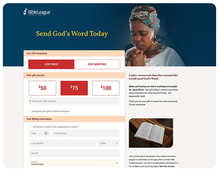 Website Bible League Measurable Results 1x