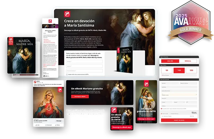 Ewtn Collage Mary My Mother Campaign Ava Digital Awards Winner